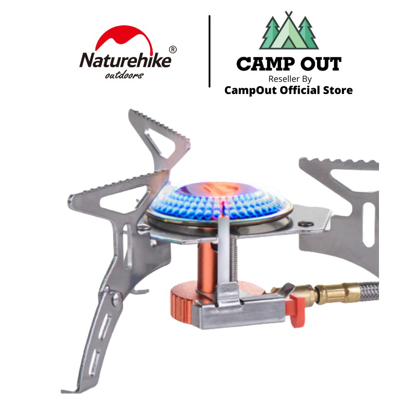 Bếp gas mini Naturehike campoutvn xếp gọn đồ cắm trại du lịch dã ngoại dây nối dài sử dụng an toàn đánh lửa tự động công suất nấu lớn A013