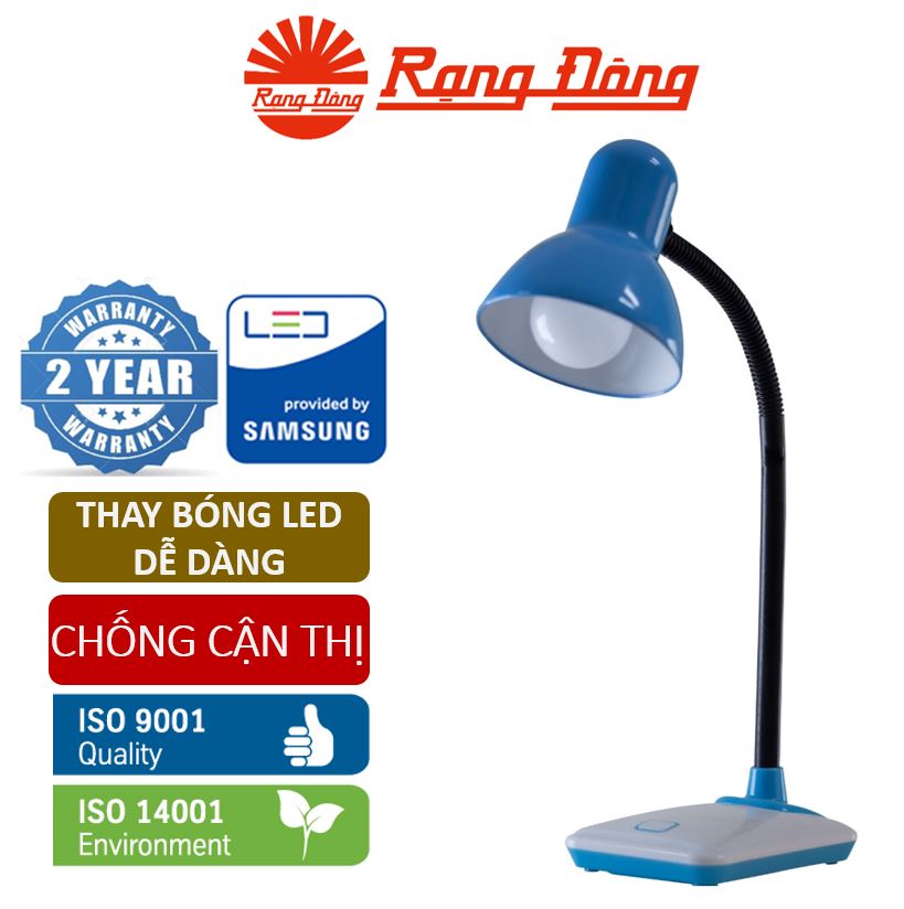 Đèn bàn (đèn học chống cận) LED 5W Rạng Đông - màu Xanh (RD-RL-26.LED)