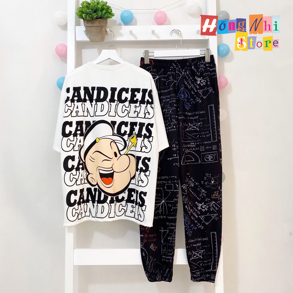 Quần Jogger Cartoon Pant Unisex , Quần Hoạt Hình Dài Lưng Thun Bo Lai - MM
