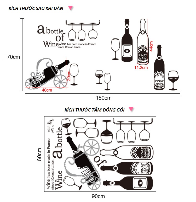 Decal dán tường AmyShop DKN102