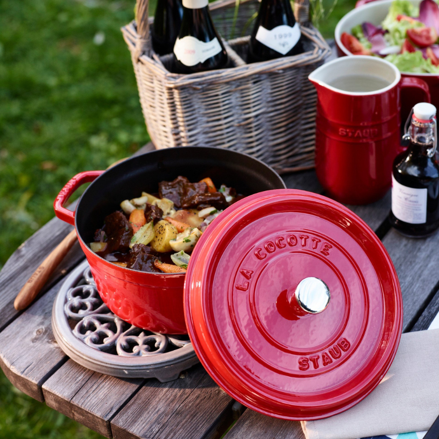 Staub - Nồi tròn màu đỏ cherry - 20cm
