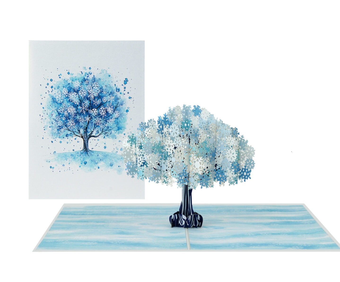 X46 - ️ THIỆP 3D CÂY TUYẾT SNOWFLAKE – MẪU NGHỆ THUẬT SANG TRỌNG ️