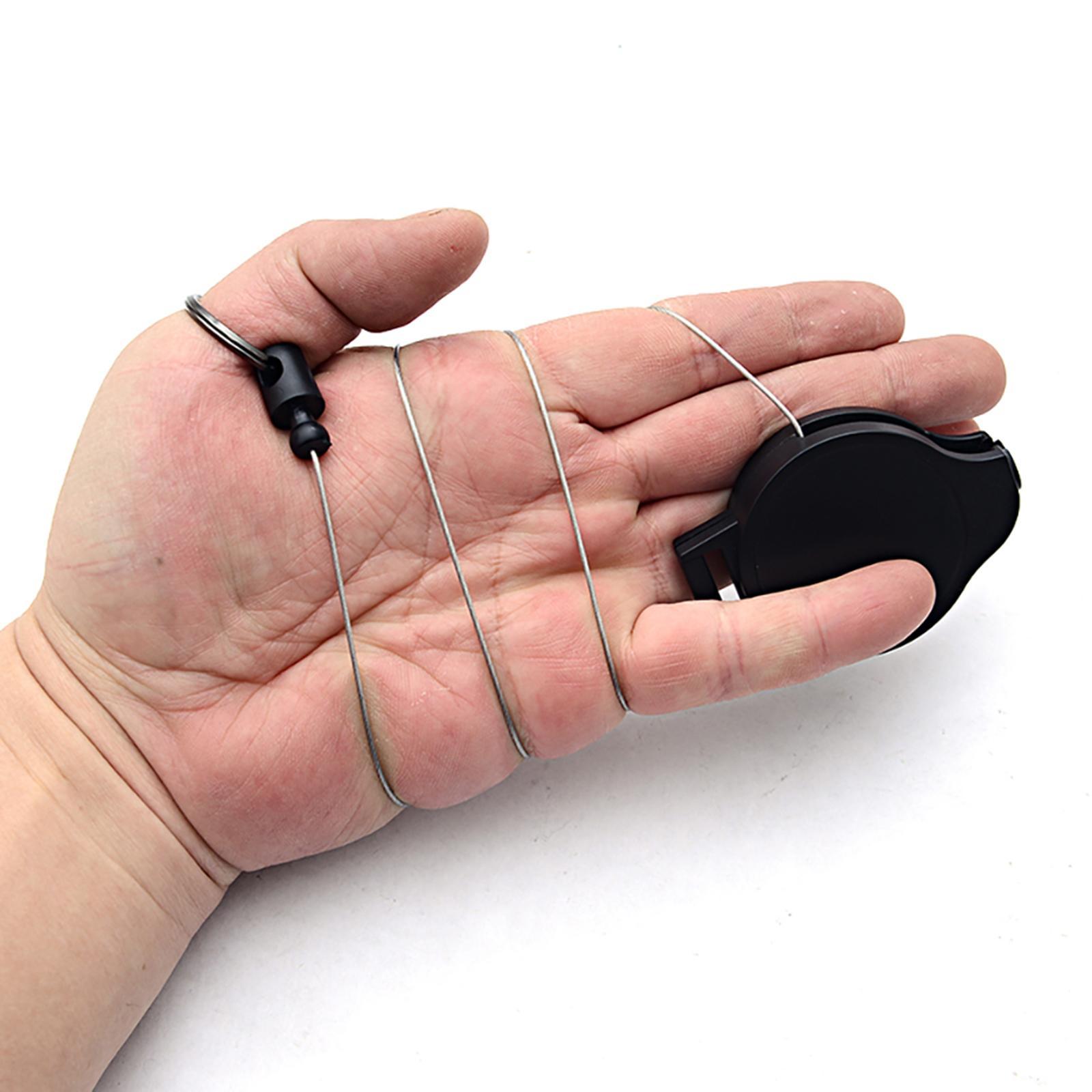 Heavy Duty Retractable Keychain Key Holder Durable Portable Retractable Reel Waist Key Chain Buckle for Outdoor Fishing