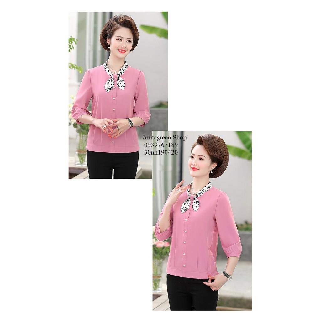 nh190420-ÁO KIỂU TRUNG NIÊN THẮT NƠ s-6xl