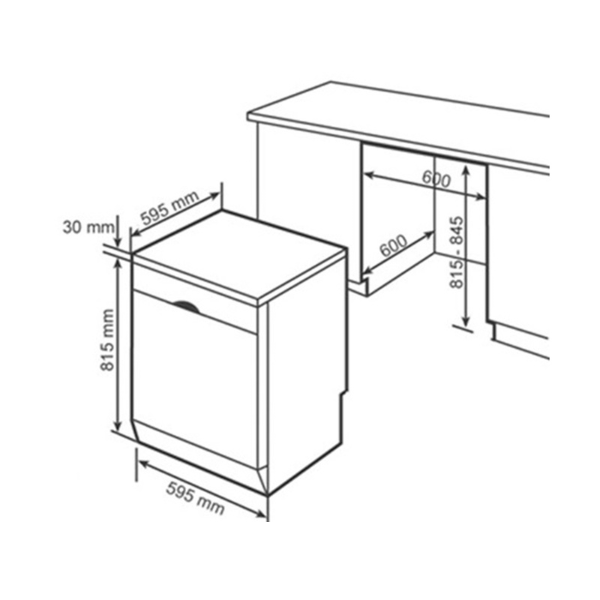 Máy Rửa Chén Bát Độc Lập 12 Bộ Châu Âu BOSCH HMH.SMS23BW01T - Hàng Chính Hãng