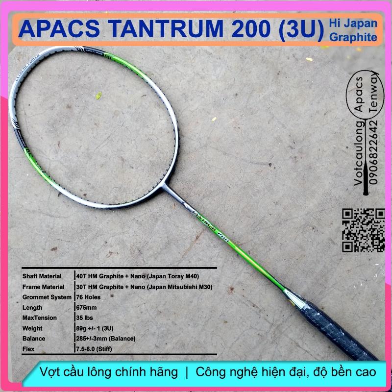 TangLuoi_Vợt cầu lông Apacs Tantrum 200 - 3U | Vợt 3U cân bằng công thủ, huyền thoại Apacs