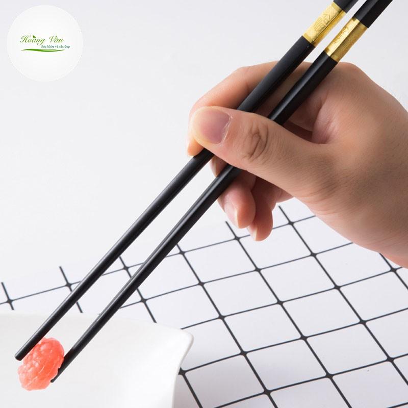 Bộ 10 đôi đũa khảm vàng phong cách Hàn Quốc - dài 27cm