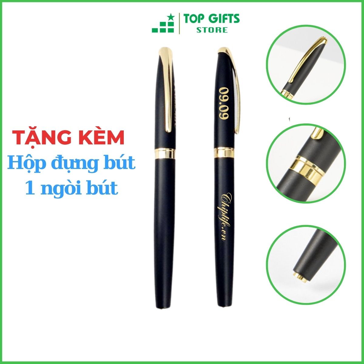 Bút Ký Kim Loại Khắc Tên LOGI Nắp  LGN010 - Quà tặng sếp - Miễn Phí Khắc Tên