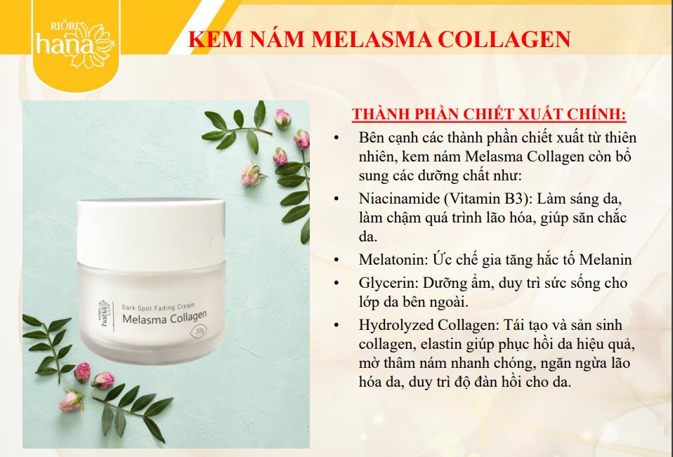 Kem Hỗ Trợ Trị Nám Riori Melasma Collagen