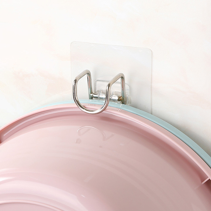 Móc dán tường treo vật dụng, thau rổ chịu lực tốt