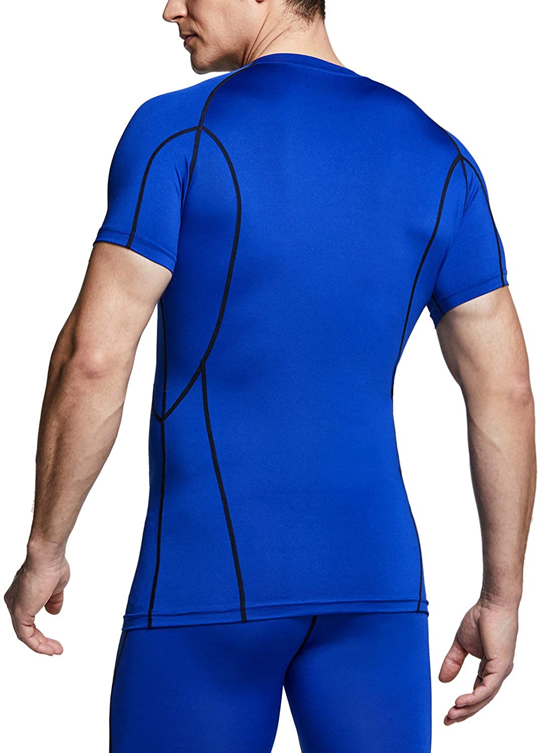 Áo thể thao nam ngắn tay TSLA chất vải co giãn 4 chiều bóng rổ tập gym chạy bộ bơi