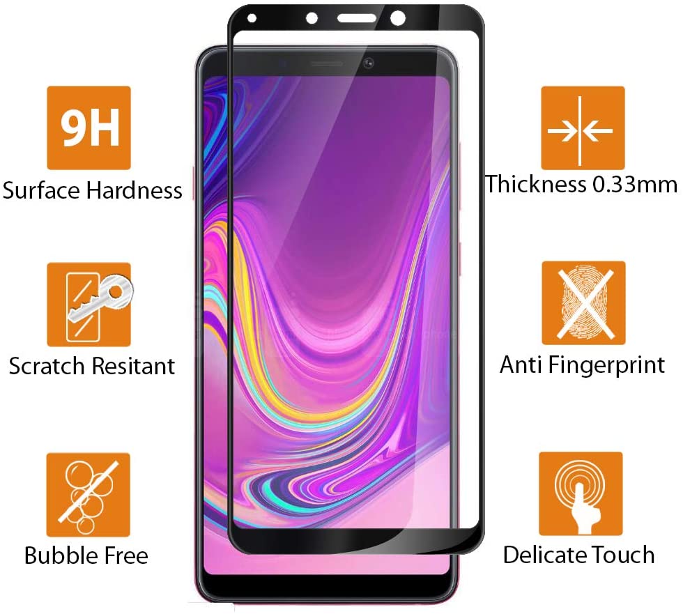 Miếng dán kính cường lực full màn hình 111D cho Samsung Galaxy A9 2018 hiệu HOTCASE (siêu mỏng chỉ 0.3mm, độ trong tuyệt đối, bo cong bảo vệ viền, độ cứng 9H) - hàng nhập khẩu