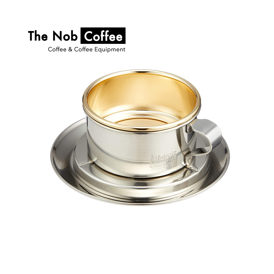 Phin inox cà phê cao cấp Cafeteria Coffee với lưới lọc mạ vàng 24K, made in Nhật Bản