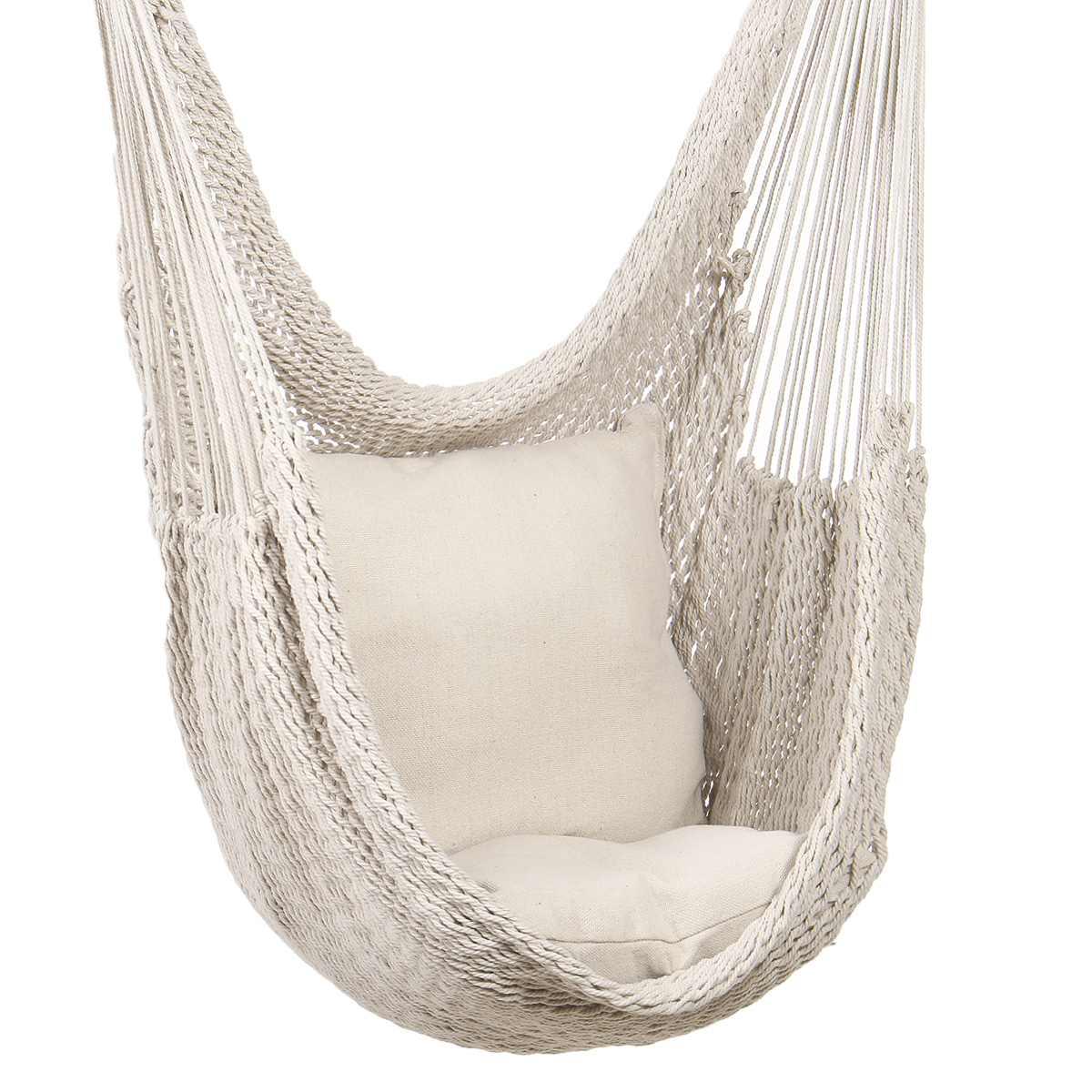 Phong Cách Bắc Âu Trắng Võng Ngoài Trời Trong Nhà Vườn Ký Túc Xá Phòng Ngủ Treo Ghế Cho Trẻ Em Người Lớn Đu Đưa Đơn An Toàn Võng