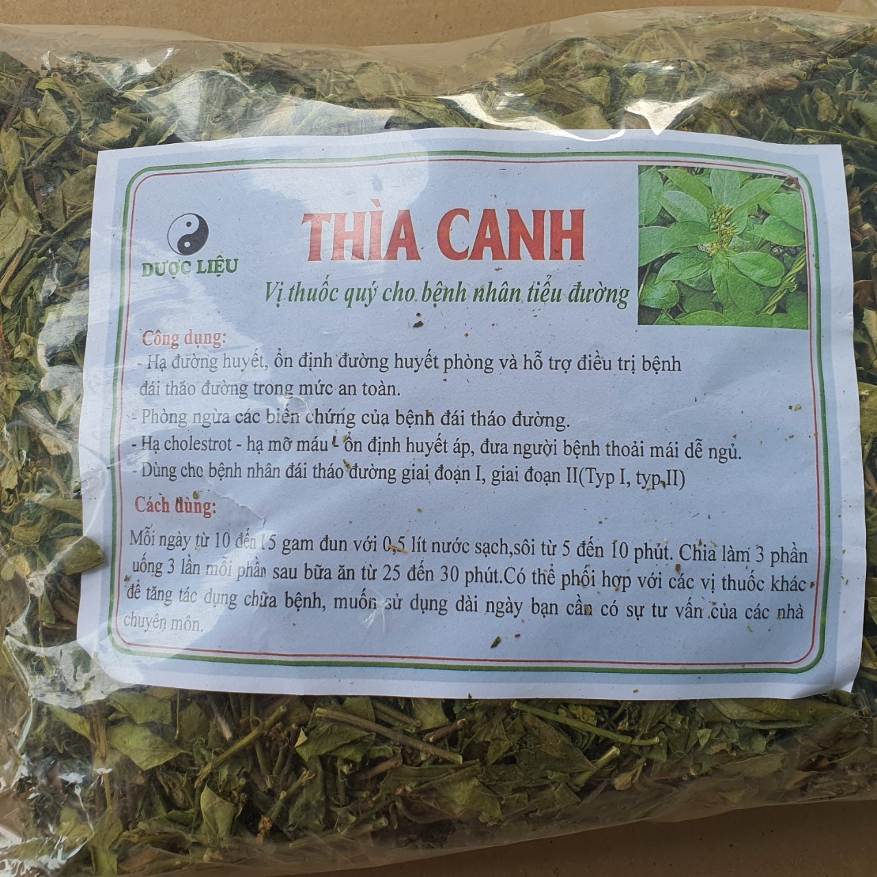 Dược liệu Thìa Canh hỗ trợ tiểu đường mỡ máu túi 1Kg