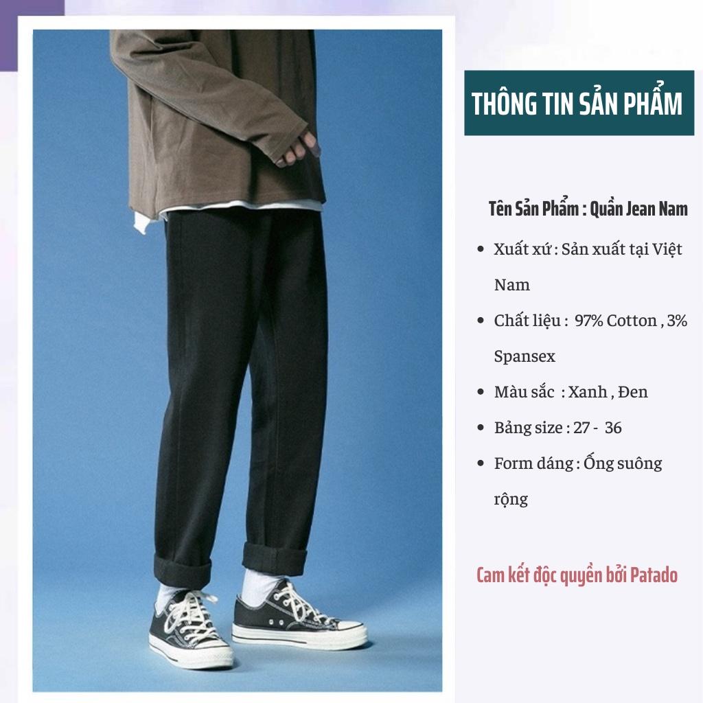 Quần jean nam đen quần baggy ống suông rộng style hàn quốc - PATADOSHOP Hottrend 2022