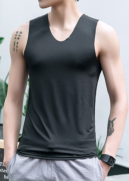 Áo Ba Lỗ Tank Top Thoáng Mát Không Viền Không Đường May Phong Cách Độc Lạ - Thời Trang Nam Szone Sa485 - Đen - L