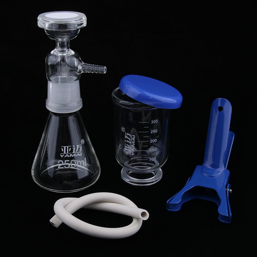 250ml Filtration Apparatus Vacuum Lab Filtering Unit w/ Clamp