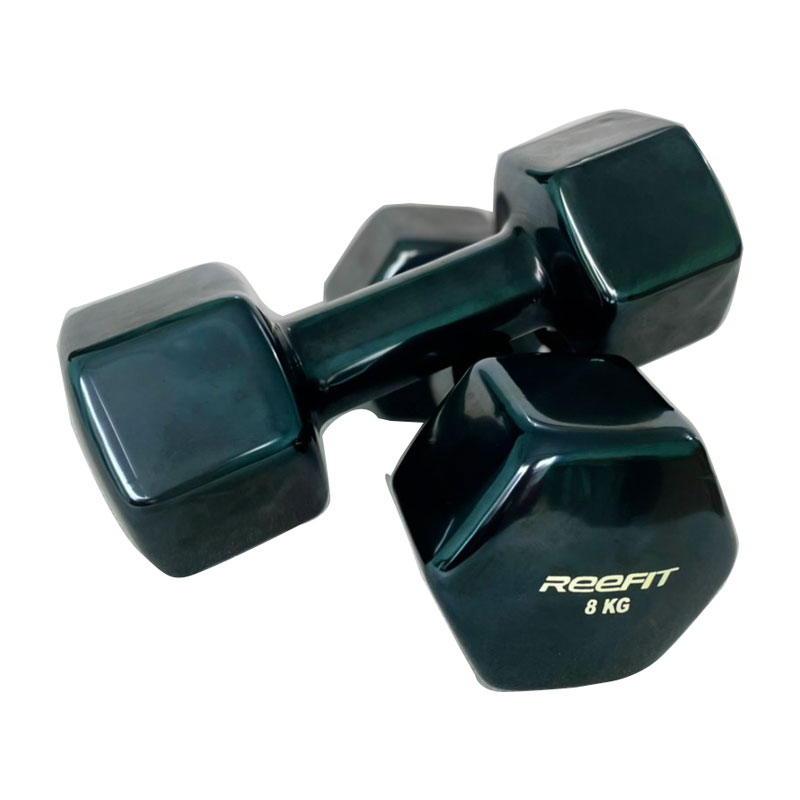Bộ 2 tạ tay cao su Reefit màu đen 8kg