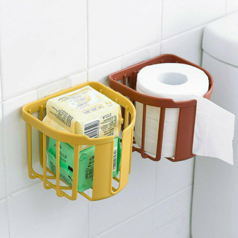 Giỏ nhựa dán tường đựng giấy vệ sinh - Giỏ đựng đồ nhà tắm