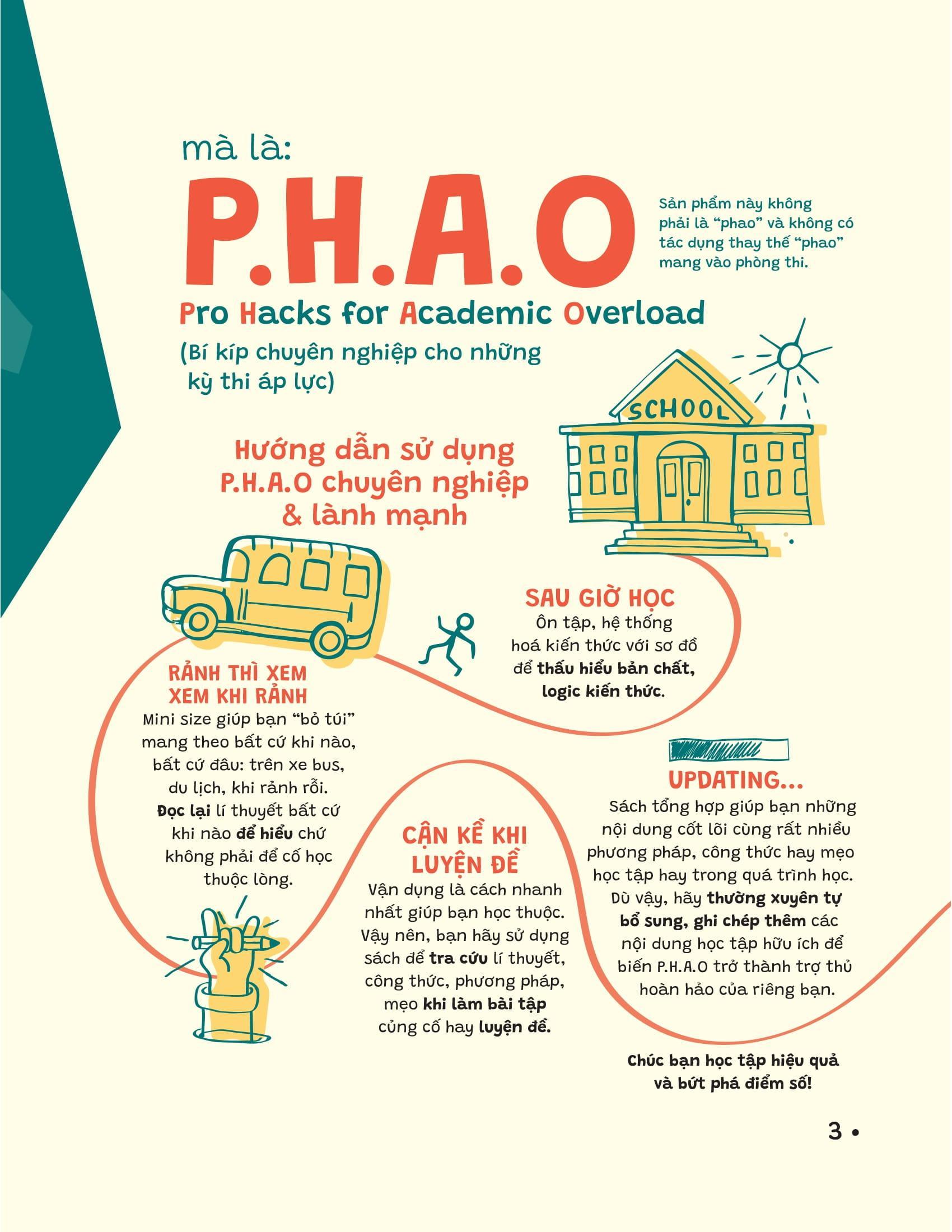 Sách - P.H.A.O - Pro Hacks For Academic Overload - Hoá Học - Ôn Luyện Thi Tốt Nghiệp THPT-ĐGNL
