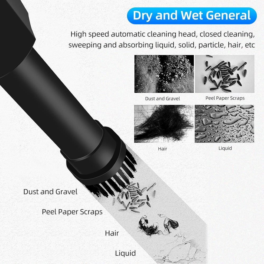 Handheld Vacuum Cordless Rechargeable Car Vacuum Cleaner with 20 Mins Runtime Mini Vacuum with 6000 Pa Powerful Suction