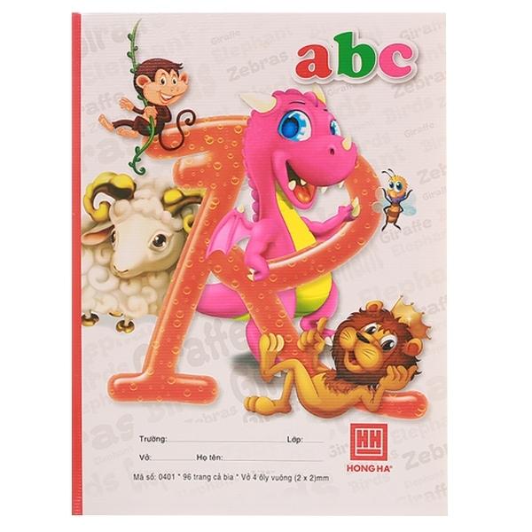 Combo 5 Vở Class ABC - 4 Ô Ly 96 Trang ĐL 100g/m2 - Hồng Hà (Mẫu Màu Giao Ngẫu Nhiên)