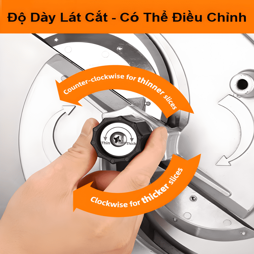 Máy thái lát rau củ quả và thịt đông lạnh tự động thương hiệu Anh Quốc AOSIDA QP-D003 - Hàng Nhập Khẩu