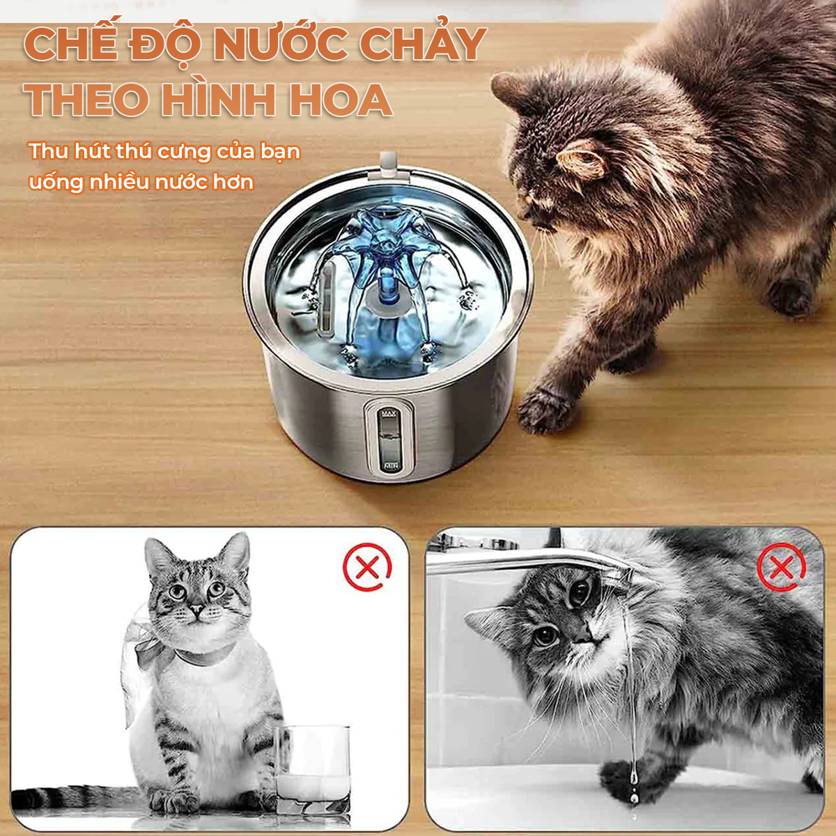 Máy lọc nước tự động Oneisall PWF 001 cho thú cưng uống nước, Phiên bản nâng cấp mới nhất - Hàng chính hãng