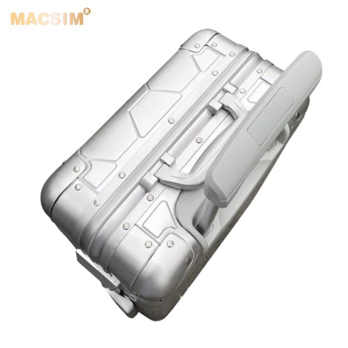 Vali hợp kim nhôm nguyên khối MS1317 Macsim cao cấp màu bạc cỡ 20inches