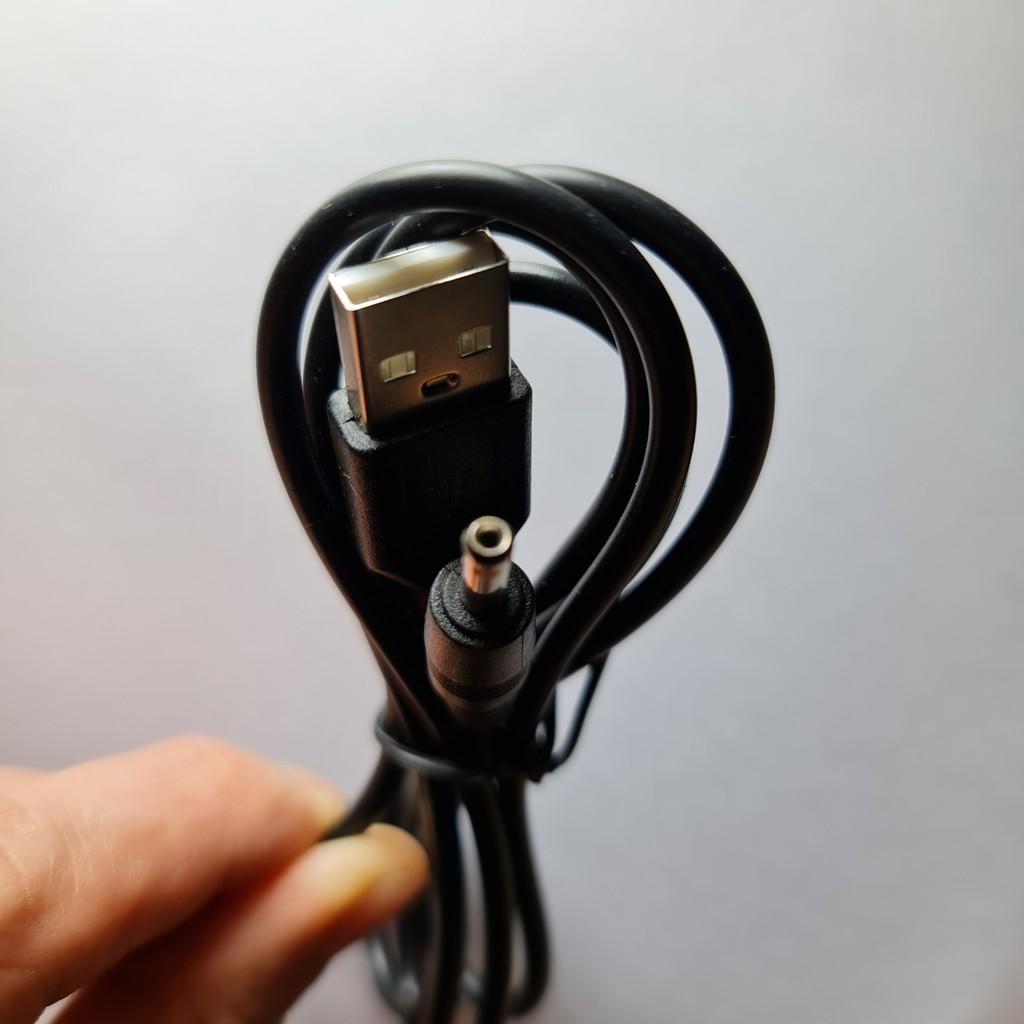Dây nguồn USB ra đầu tròn loại tốt, chuẩn 3.5mm dài 120cm
