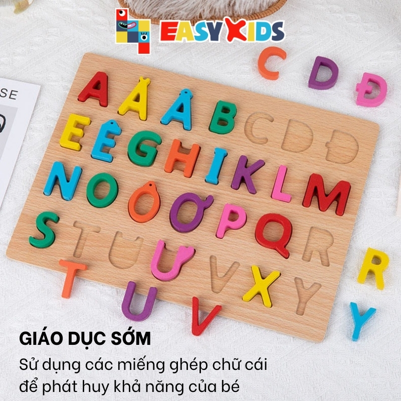 Bảng Chữ Cái Nổi Tiếng Việt 30x23cm In Hoa In Thường