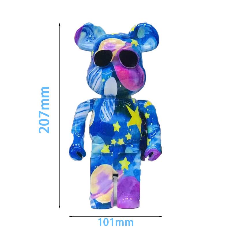 Phim hoạt hình sáng tạo Bearbrick Bluetooth loa bạo lực gấu gấu gấu giá sách trang trí nhà trang trí nhà Giáng sinh màu sắc