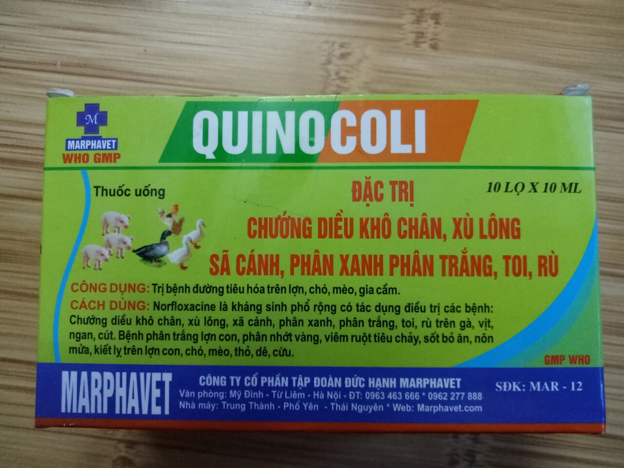1 lọ quinocoli 10ml trị xù lông, sã cánh, phân xanh, trắng cho chim, vẹt, gà, vịt, thú cưng nhỏ