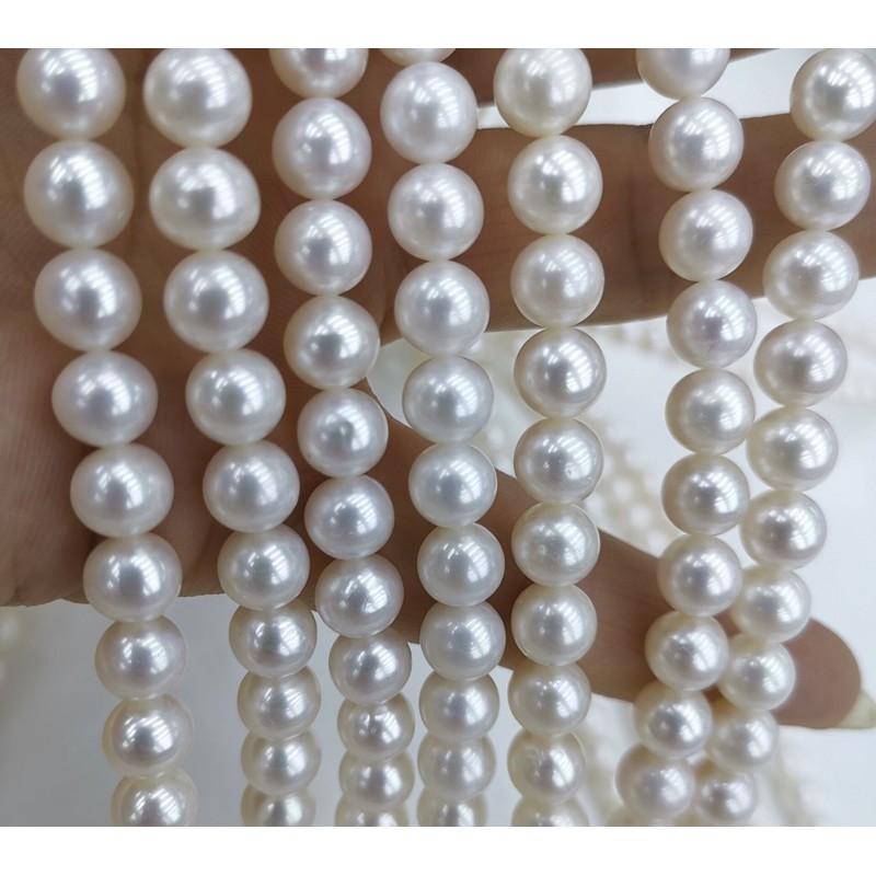 Dây Nguyên Liệu 7 - 8 mm Độ Sáng 5A Màu Trắng - Trường Thịnh Ngọc Trai