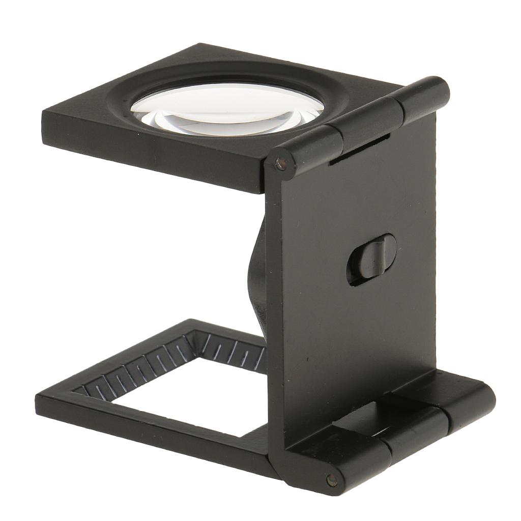 Foldable Magnifier LED Light 10x Magnification Magnifying Glass Jewelry Tool