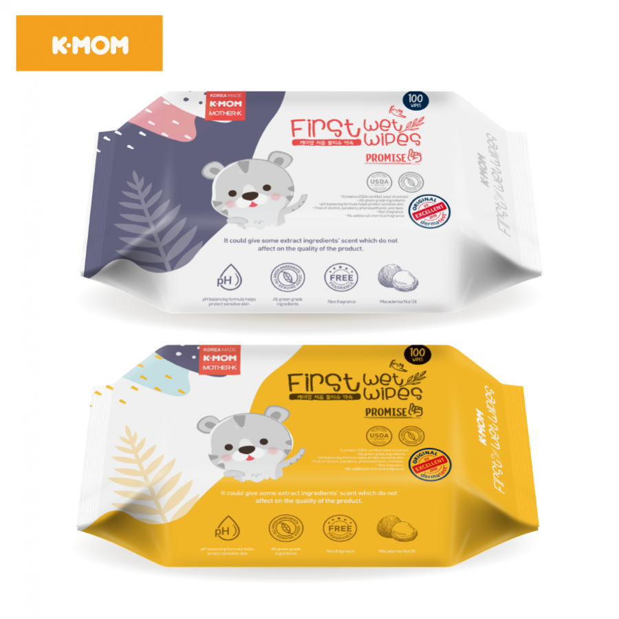 Combo 3 Khăn Ướt K-mom KM13110 - Mẫu Ngẫu Nhiên