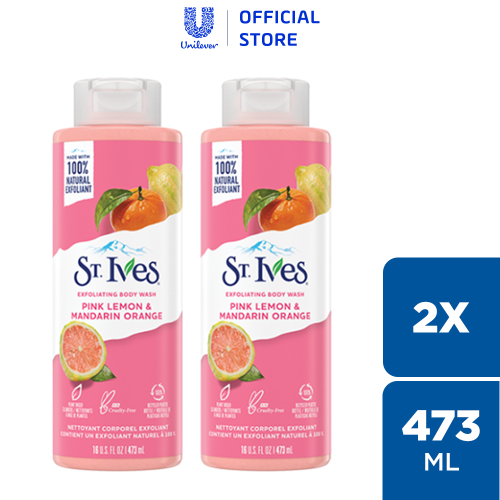 Combo 2 chai Sữa tắm dưỡng da St.Ives Cam Chanh 473ml