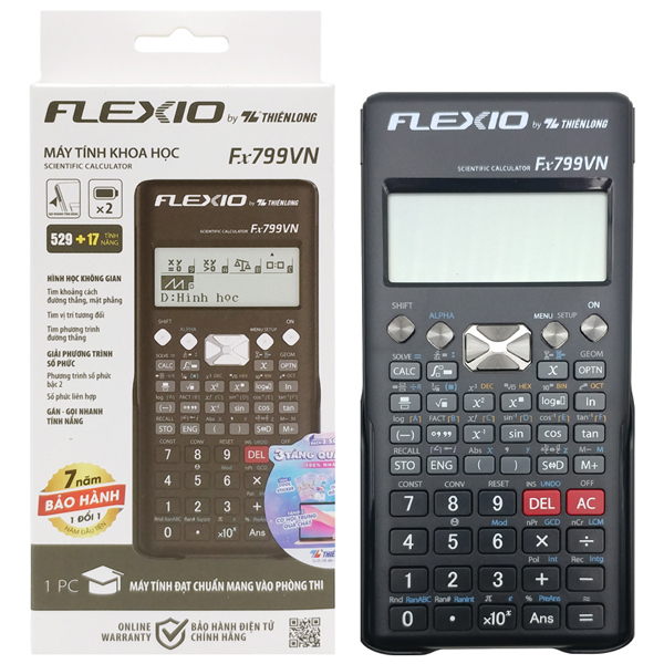 Máy Tính Khoa Học Flexio - Thiên Long Fx799VN - Màu Đen