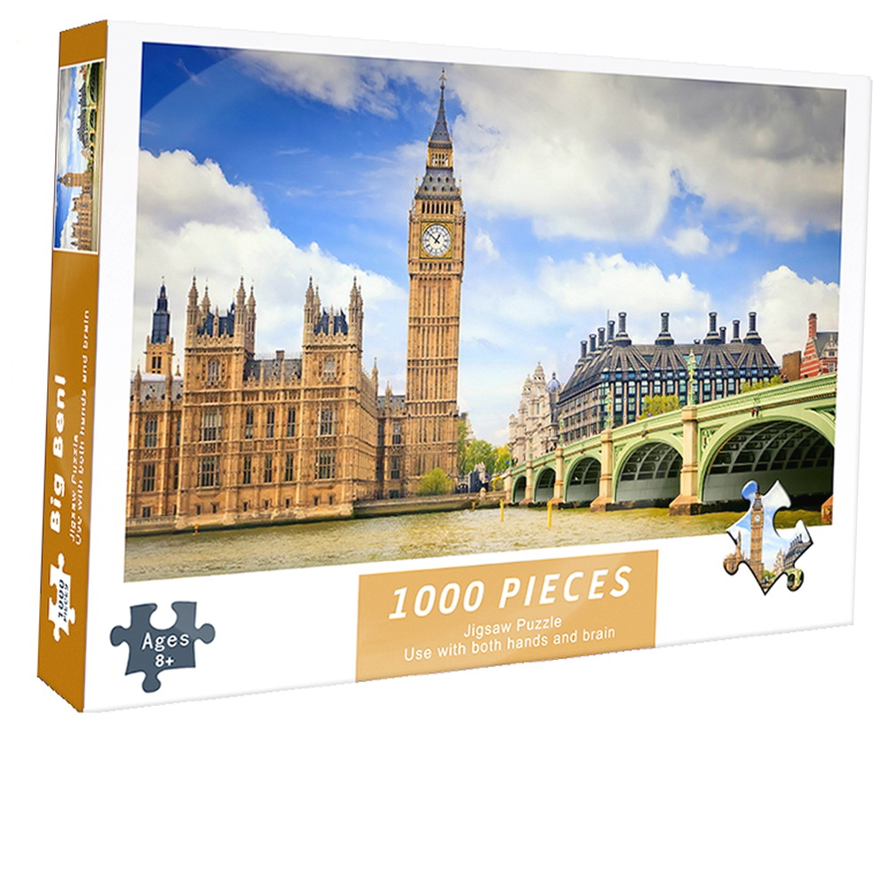 Bộ Tranh Ghép Xếp Hình 1000 Pcs Jigsaw Puzzle Tranh Ghép (75*50cm) Big Ben Bản Đẹp Cao Cấp