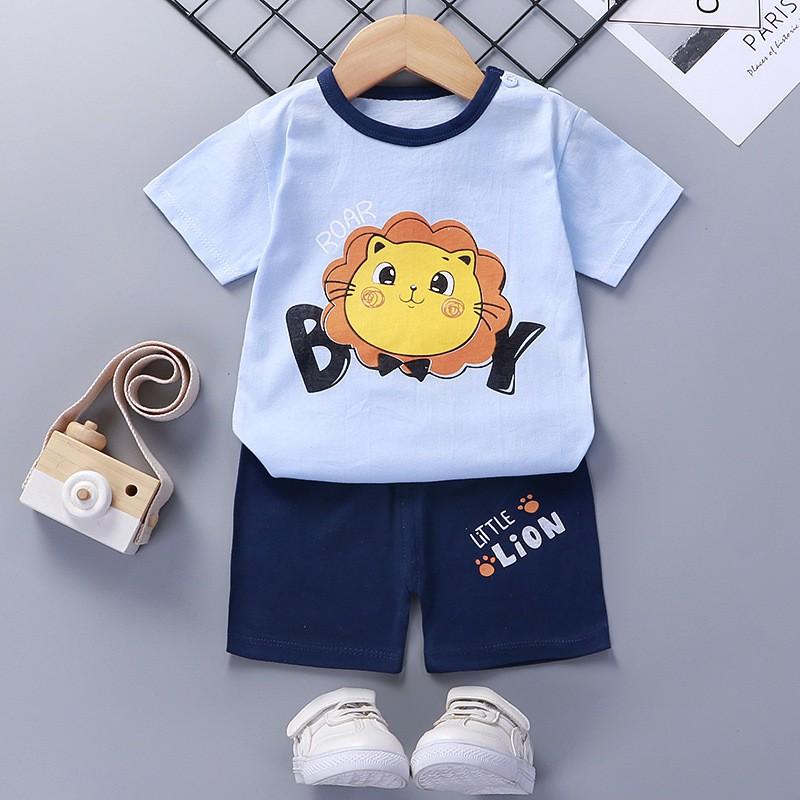 Bộ cộc tay cotton cho bé, hàng quảng châu siêu mát, chất cotton siêu xịn