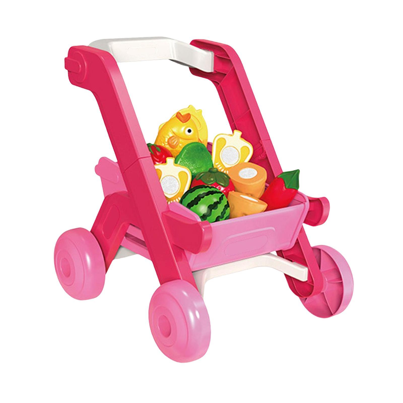 Shopping Trolley Cart kids Shopping Cart Toy Pretend Play Gifts