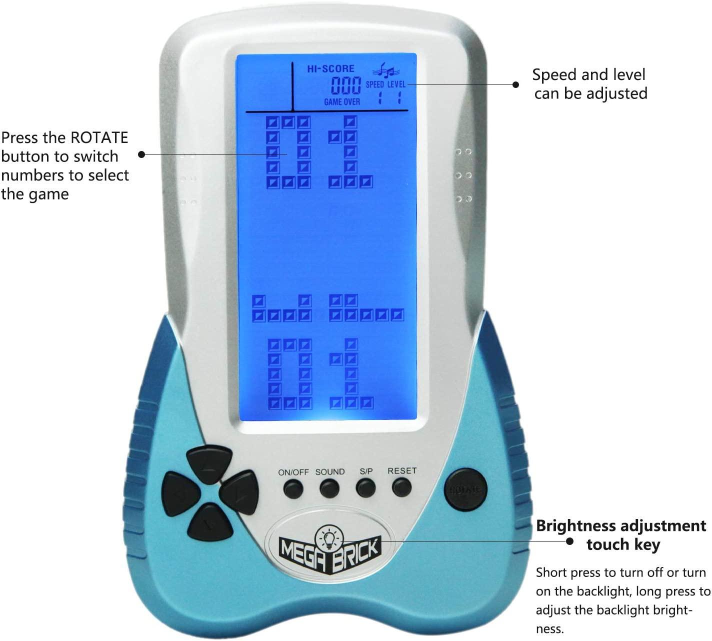 Trò chơi gạch mới Bảng điều khiển Màn hình lớn Backlight Blue Backlight sáng