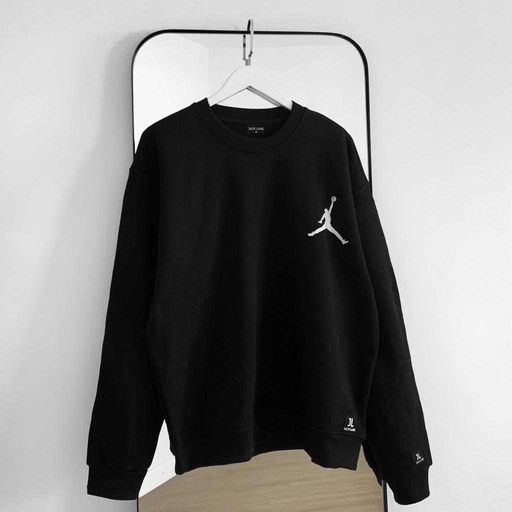 Áo Sweater Oversize JumpMan, JACKLANE, Áo nỉ dài tay Unisex Jack Lane