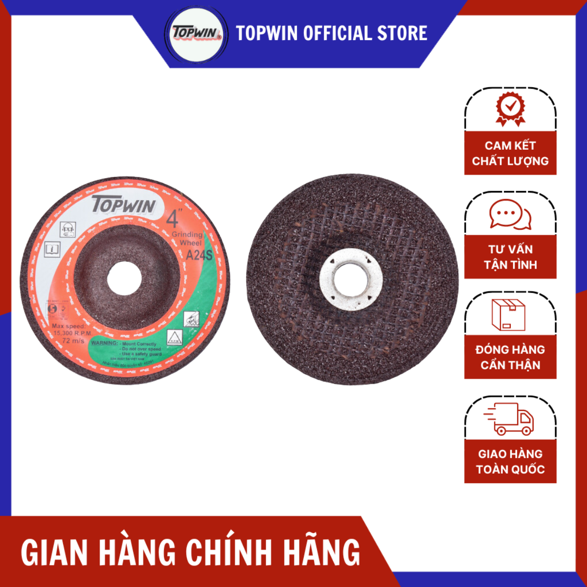 Đá Mài Topwin 100x6x16 mm Lưỡi Mài Chắc Chắn Chống Mài Mòn, Tuổi Thọ Cao Và Độ Chính Xác Hoàn Hảo | TOPWIN Official Store