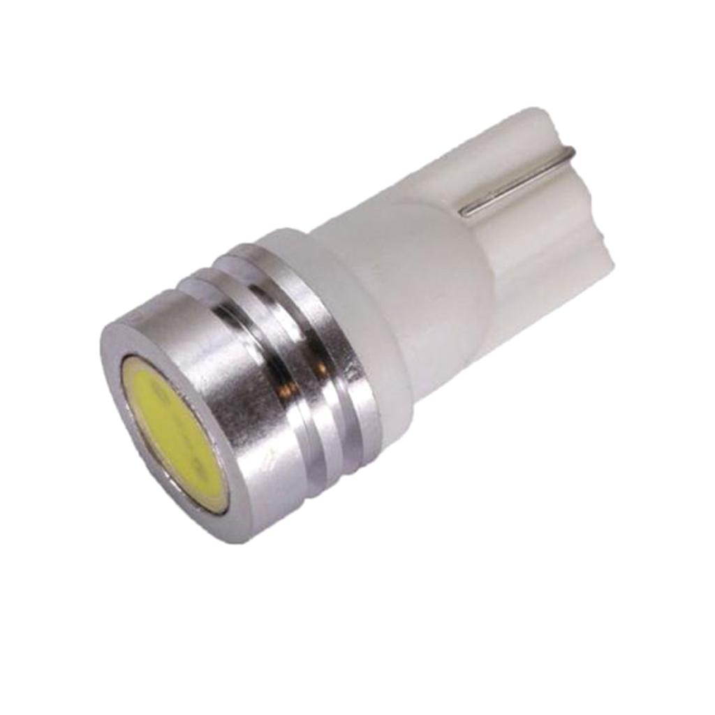 10PCS Universal T10 1.5W White LED Car Instrument Dash Interior Light Side Wedge Bulbs