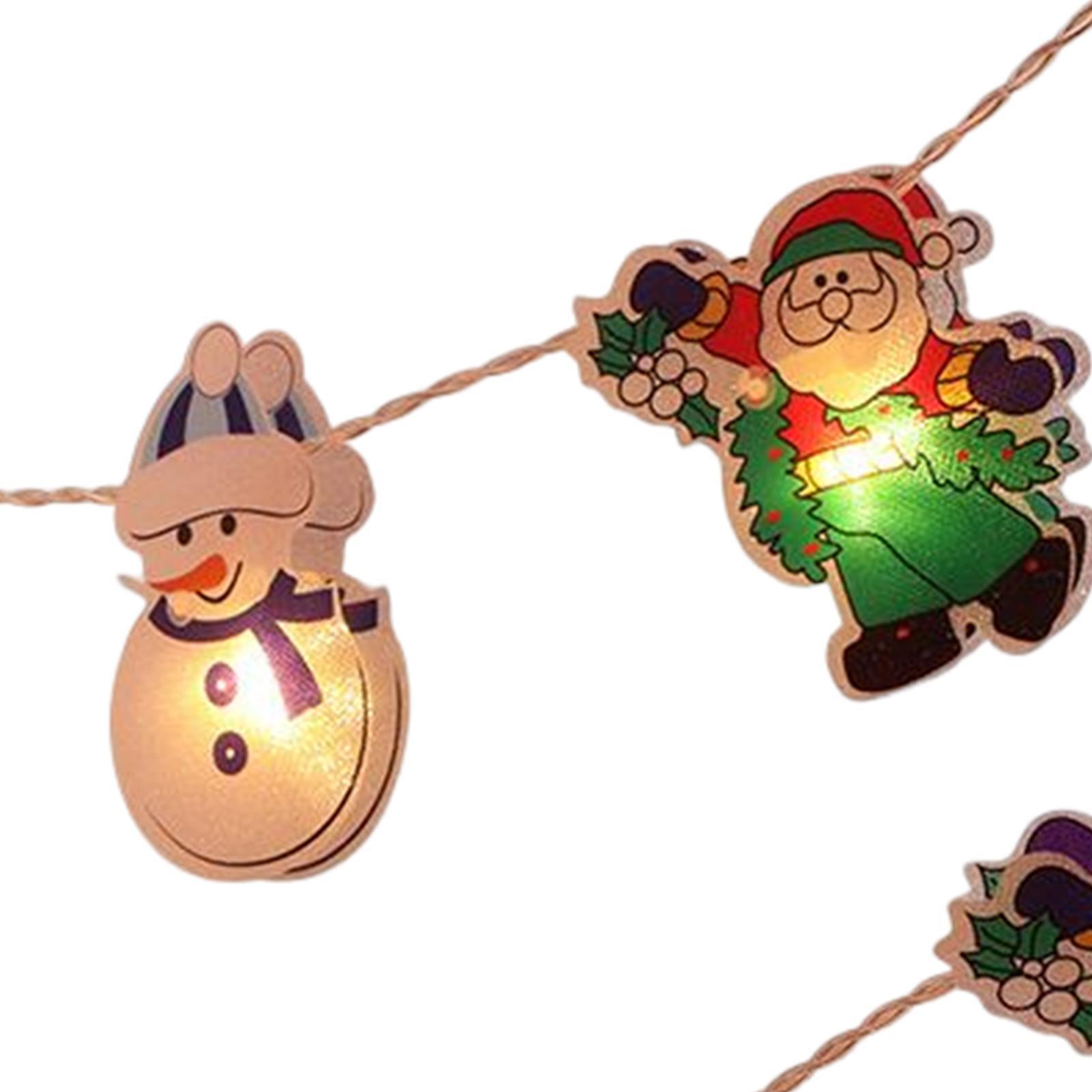 Christmas String Lights Hanging Ornament Decorative Snowman for Festival