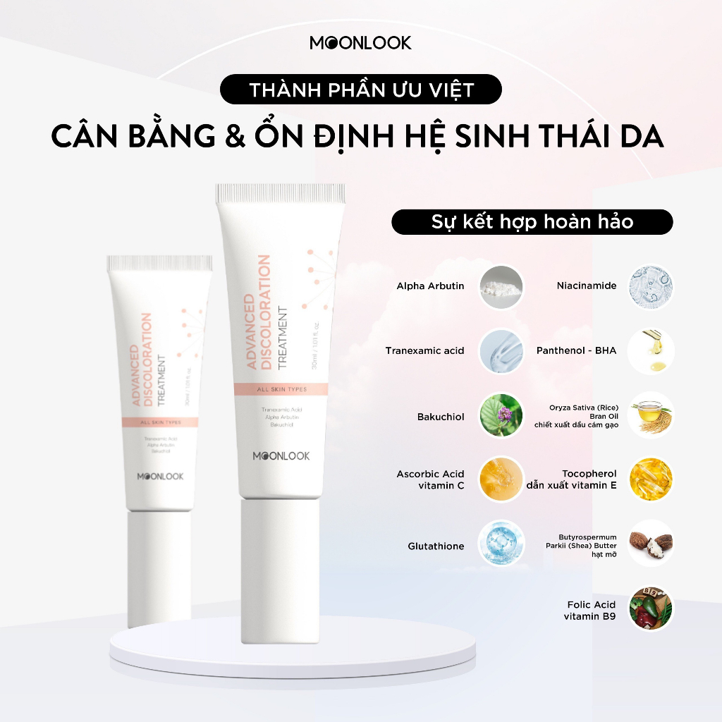 Kem giảm nám dưỡng trắng Advanced treatment Moonlook 30ml