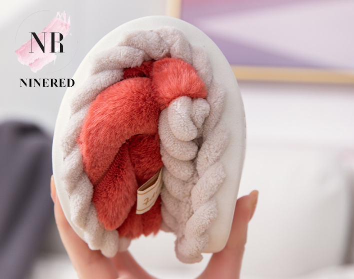 Dép Bông Bít Mũi Đi Trong Nhà Đế Chống Trượt NineRed Homewear - D5