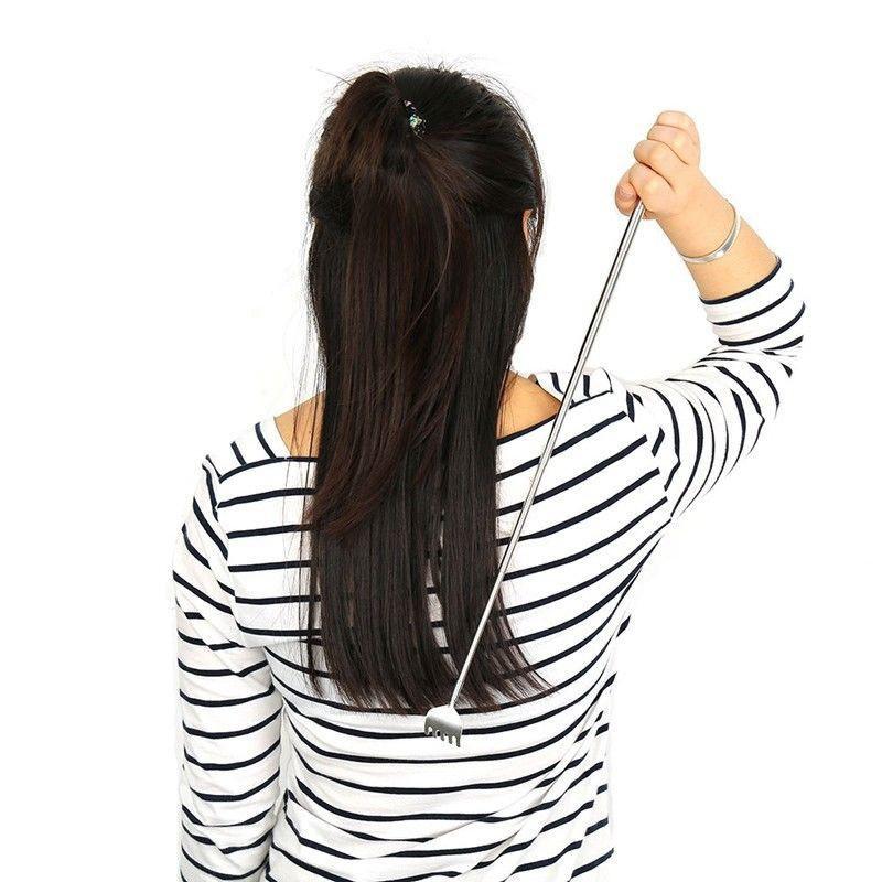 Cây Gãi Lưng Massage Hình Bàn Tay Inox Kéo Dài Rút Gọn - MASA1030